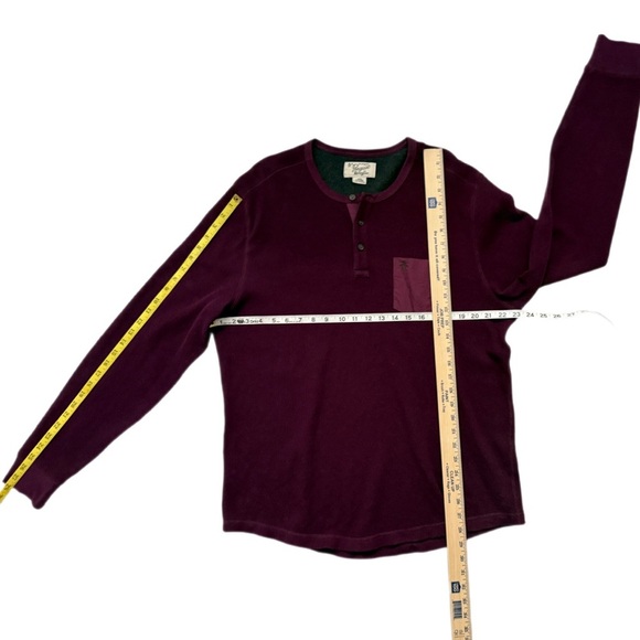 Original Penguin Men’s Henley Shirt - Burgundy Maroon XXL - Picture 8 of 8